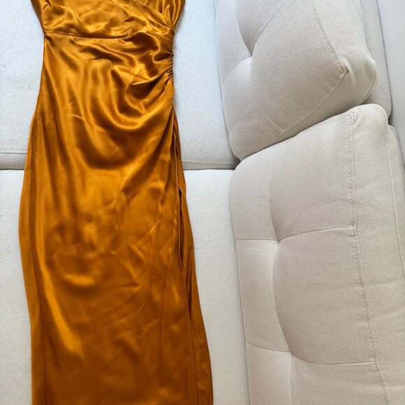 The Sei Strappy Wrap dress in Turmeric - Picture 2 of 5